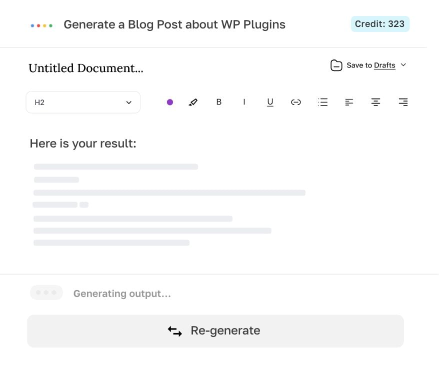 Gerar, editar, exportar